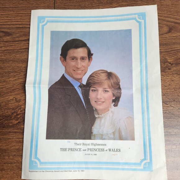 1983 Canadian Royal Visit Newspaper Insert Nova Scotia Diana and Charles - Picture 1 of 9